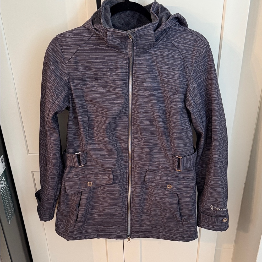 Free country Gray Hooded Jacket